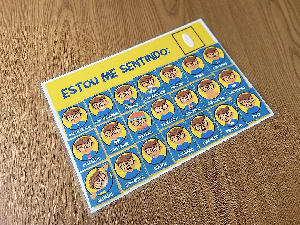 Placa Emoções - Menino