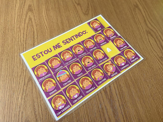 Placa Emoções - Menina