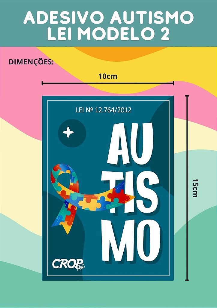 COMBO - Adesivos de Autismo para Carro- 5 Adesivos!