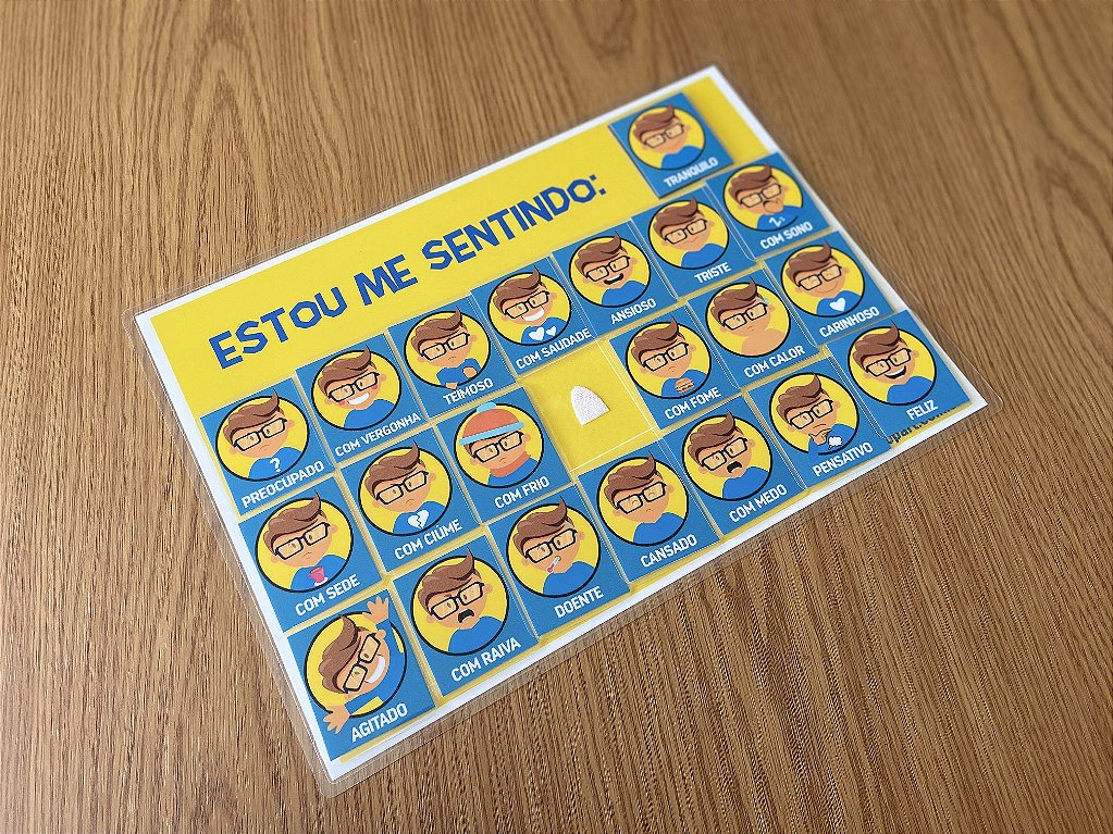 Placa Emoções - Menino