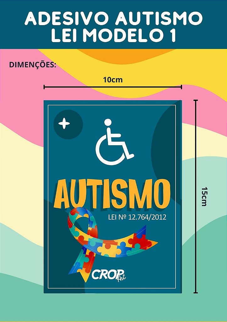 COMBO - Adesivos de Autismo para Carro- 5 Adesivos!
