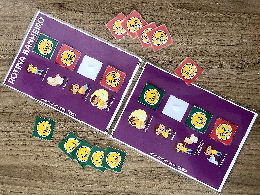 Placa Rotina Banheiro - Menina